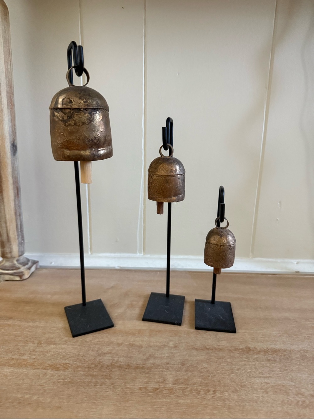 Vintage Iron Bell Stands